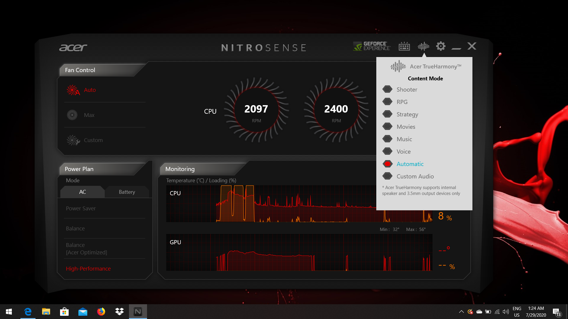 Не запускается приложение nitro sense