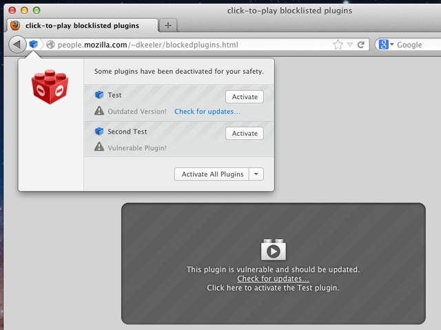 Firefox Has Prevented The Unsafe Plugin Adobe Flash