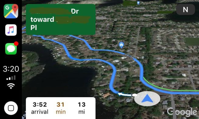 Google Maps for CarPlay